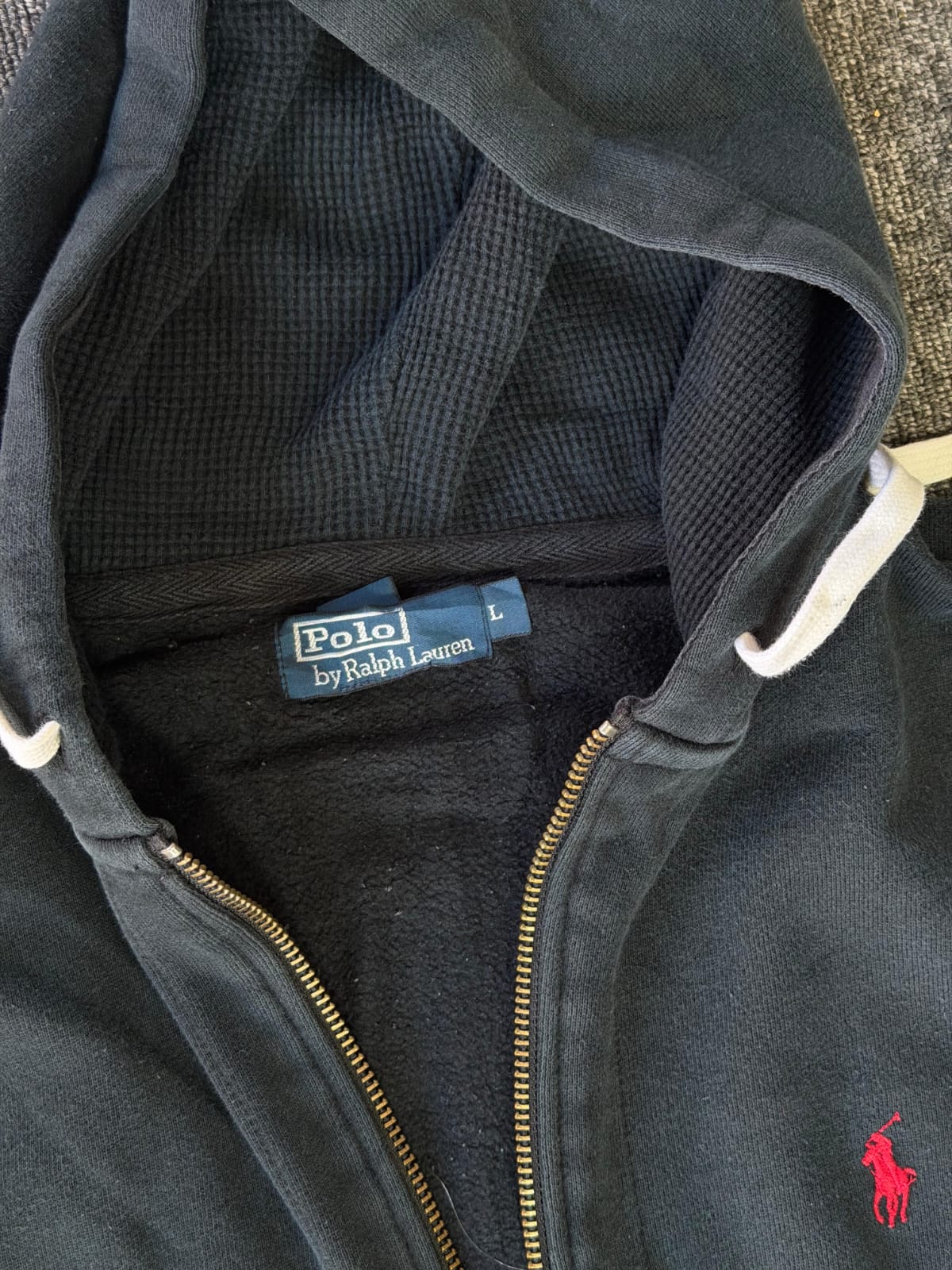 Chompa Polo Ralph Lauren Negra Cierre 3
