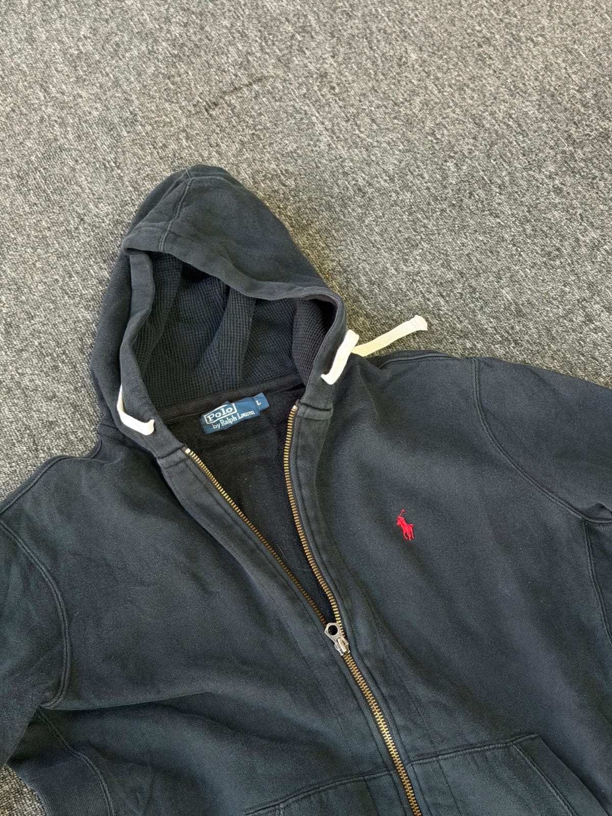 Chompa Polo Ralph Lauren Negra Cierre